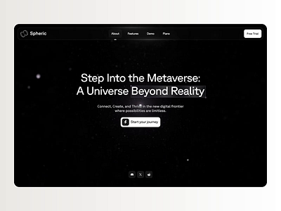 Metaverse Landing Page blockchain crypto crypto landing page cryptocurrency defi fintech forex hero homepage landing landing page meta world metaverse nft saas website staking trading web 3 web design webdesign