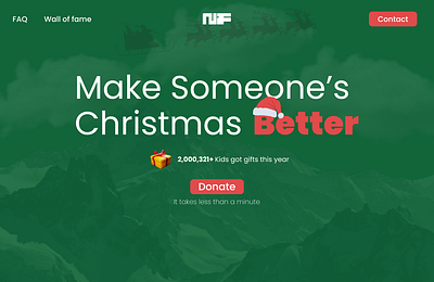 Holiday Charity Page ui