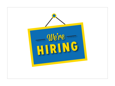 We're Hiring Icon flat hiring icon sign texture typography