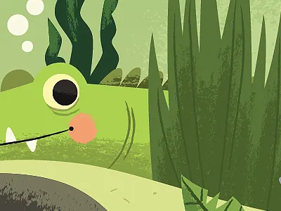 Hidden Croc illustration vector