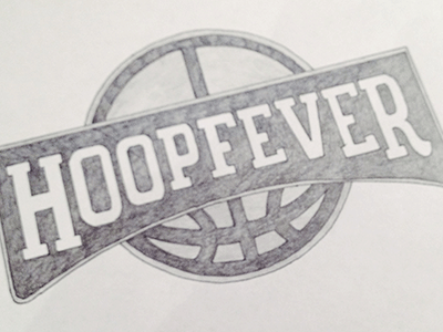 Logo for Hoop Fever (wip) design drawing identity logo sketch typography