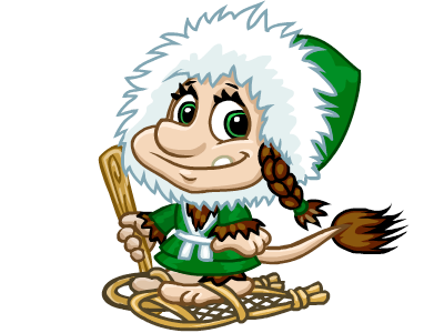 Pocahontas in the snow? character design ios app troll winter