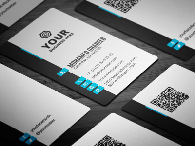 Creative Corporate Business Card 23 business card clean cmyk commerce corporate creative design modern print ready psd stylish vertical