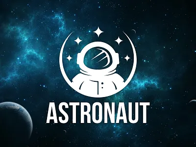 Astronaut Logo astronaut cosmonaut cosmos logo missile outerspace progress rocket rocket launch space stars universe