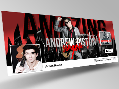 Singer or Musician Facebook Cover 1 artist concert cover facebook music musician singer