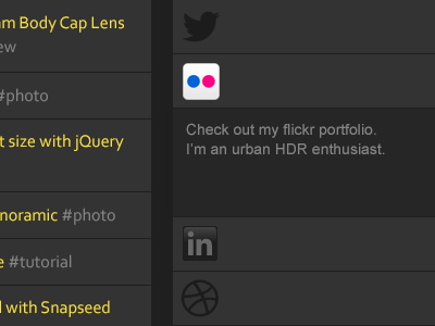 Social links blog portfolio ui web portfolio webdesign