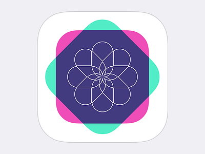 New app? (second iteration) app application clean flat flower green icon ios pink ui