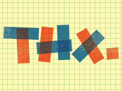 thx illustration tape thanks vector