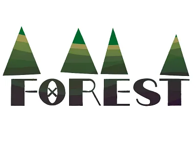 Forest forest graphic design green logo type typography