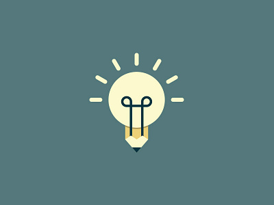 Making Ideas Happen design icon illustration lightbulb pencil