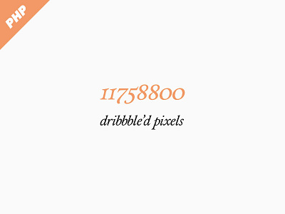 Dribbbled Pixels Counter api count dribbble free php pixel script tool