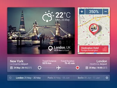 Travel Planner booking flight maps navigation pin time travel ui user experience user interface ux webdesign