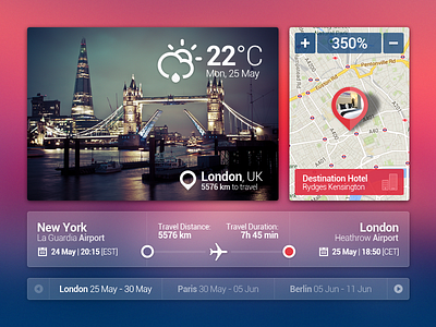 Travel Planner booking flight maps navigation pin time travel ui user experience user interface ux webdesign