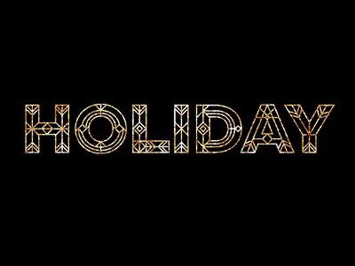 Holiday Type gold holiday holidays lettering letters sparkles type typography