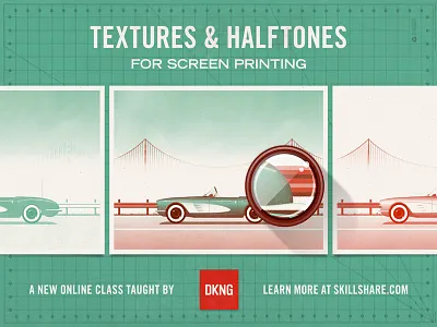 Textures & Halftones Class class dan kuhlken dkng halftones nathan goldman poster screenprint skillshare texture