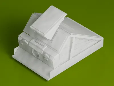 Polaroid SX 70 Papercraft 3d camera illustration paper papercraft photocamera polaroid vray