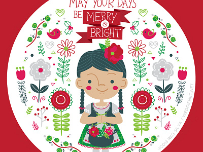 Bavarian folk art paper plate design bavarian character character design flora flowers folk art girl illustration kawaii scandinavian ukranian vector