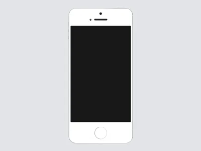 Flat iPhone 5S Silver apple device flat flat design iphone iphone 5s silver