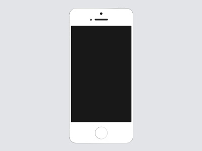 Flat iPhone 5S Silver apple device flat flat design iphone iphone 5s silver