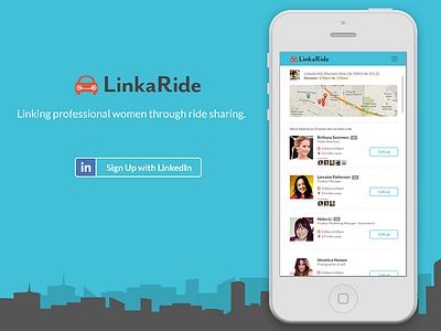 LinkaRide - hackathon project app brand hackathon mobile ui visual web