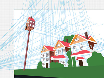 Wip - perspective buildings illustration perspective wip