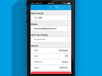 Profil App app clean iphone minimalist profil simple ui
