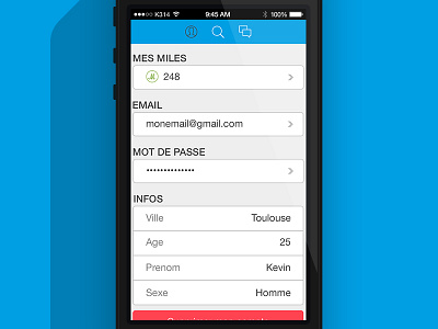 Profil App app clean iphone minimalist profil simple ui