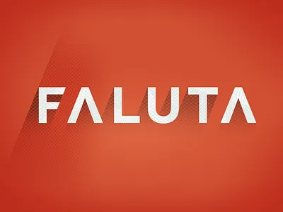 Faluta logo creatives currency flat freelancers logo long shadow money red shading time valuta wordmark