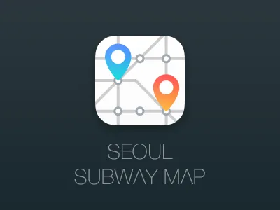 Seoul subway map Icon app flat icon ios7 map navi seoul station subway transit