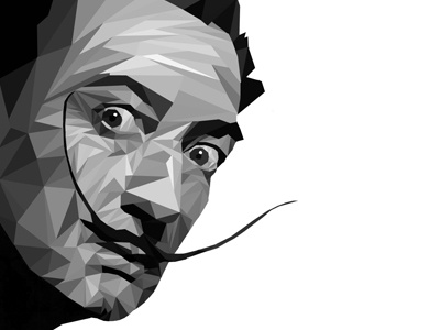 Dali polygonal portait salavador dali