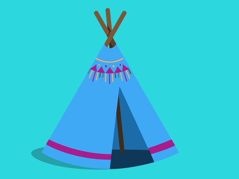 Teepee brooke glaser for fun geometric pattern illustration native american simple pattern teepee