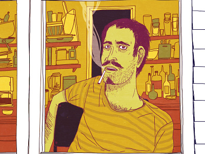kitchen view illustration kitchen portrait sketchbook