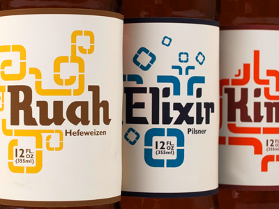 Aurum Brewhaus alchemy bauhaus beer blue craft elements gold red yellow