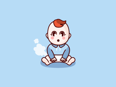 #11 - Poof! baby blue cute fart ios poof poop