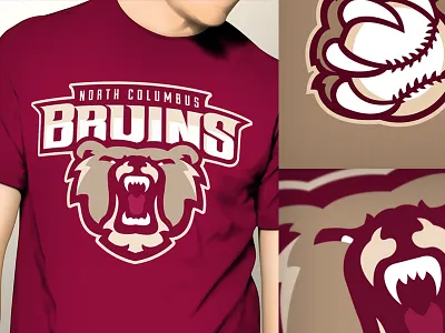 Bruins Baseball Rebrand apparel baseball brand id illustration logo sports t shirt