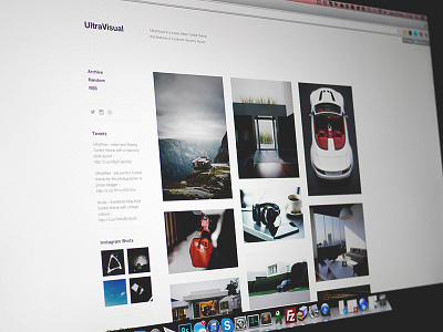 UltraVisual clean design gallery grid masonry minimal photo photography theme tumblr web