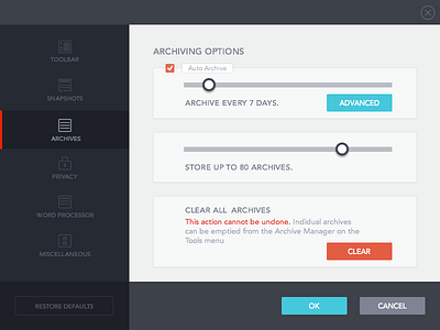 Options dashboard editor flat ui web