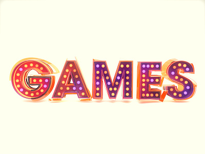 Games 3d cinema 4d games glow orange red