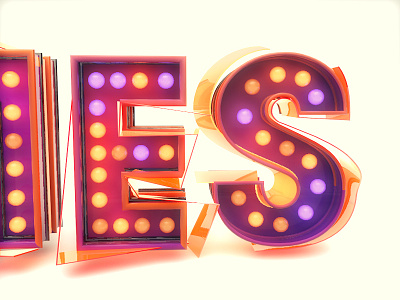 Games 2 3d cinema 4d close up glow orange yellow