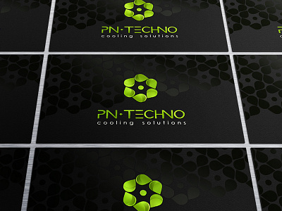 PN-TECHNO visit cards corporate identity drop fan logo pattern pn techno visit card