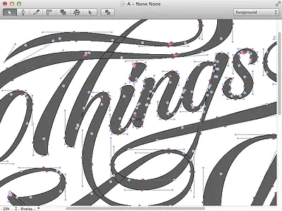 Things to Do lettering wip