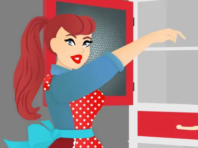 Domestic Goddess 50s advert domestic kitchen retro vintage