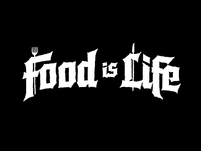 Food is Life blackletter coffee made me do it food hand drawn lettering simon ålander typography