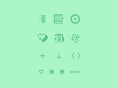 Icon Set for a relationship app app heart icon icons list profile smile