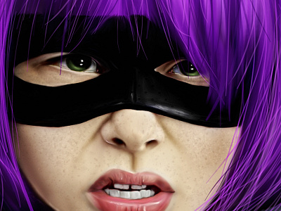 Hit Girl Detail detail painting digital painting hit girl kickass realistic painting