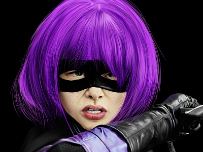 Hit Girl digital painting hit girl painting kickass painting