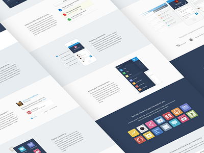 Case Study Details app clean flat icons ios landing navigation page phone salesforce simple ui