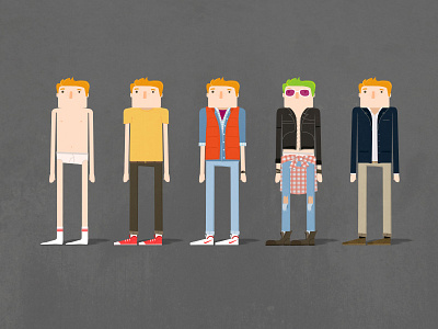 WIP. Marty character styles back to the future characters design illustration motion design styleboard