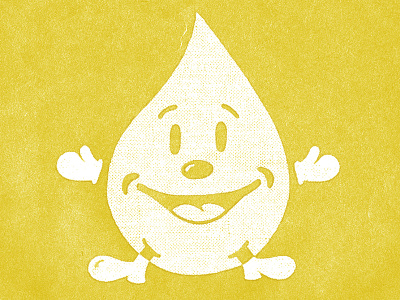 Drip Drop halftone illustration