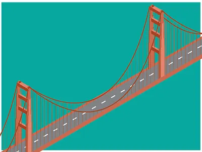 Puzzle piece bridge gate golden